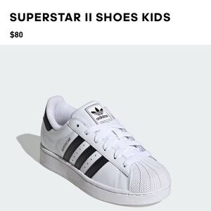 Adidas Superstar II Kids White Black Shoes